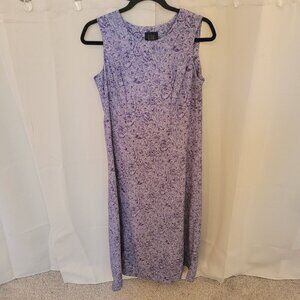 VTg Teddi Dress Sz 6P Purple Floral Maxi Cottagecore Boho Prairie Romantic 16544